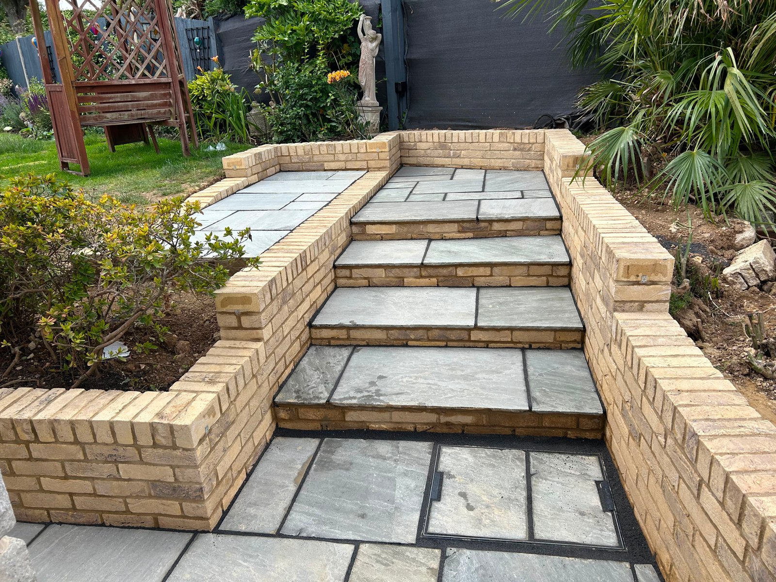 Steps — slate & brick